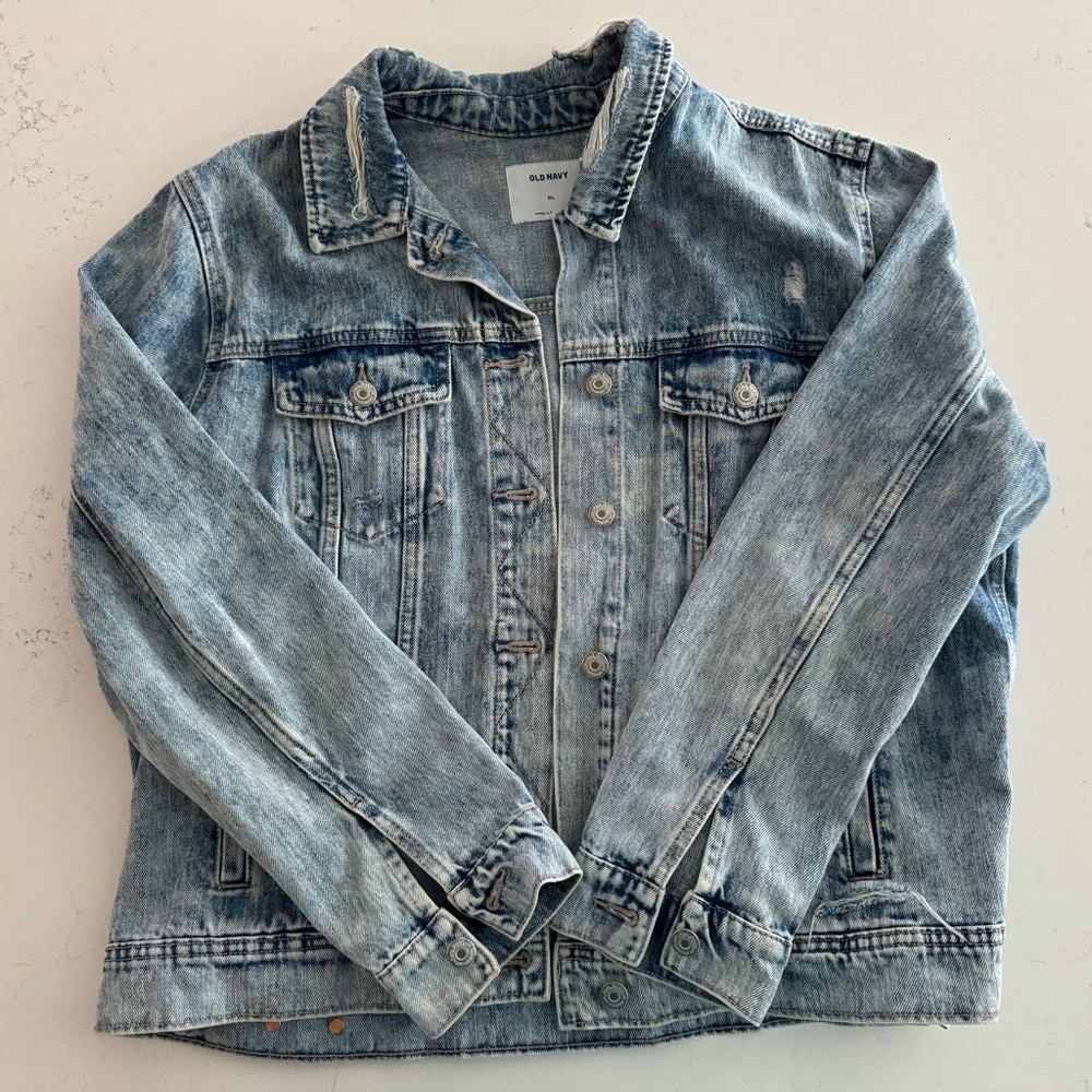 Old Navy distressed Denim Jacket